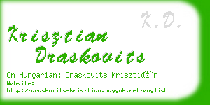 krisztian draskovits business card